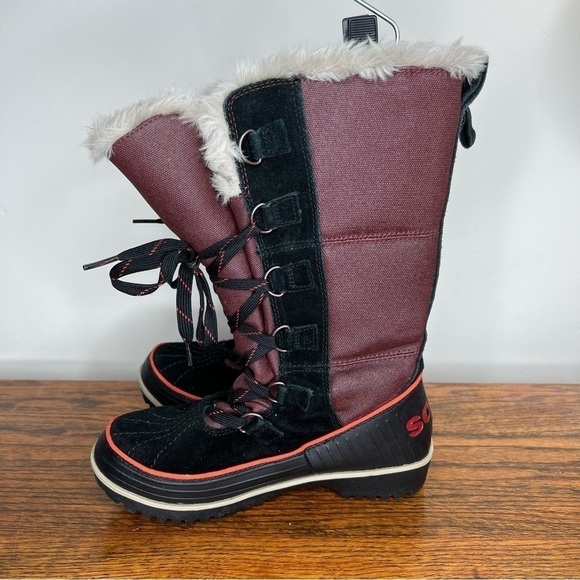 SOREL Tivoli II Waterproof High Boots in Madder Brown Size 6 - Picture 7 of 8